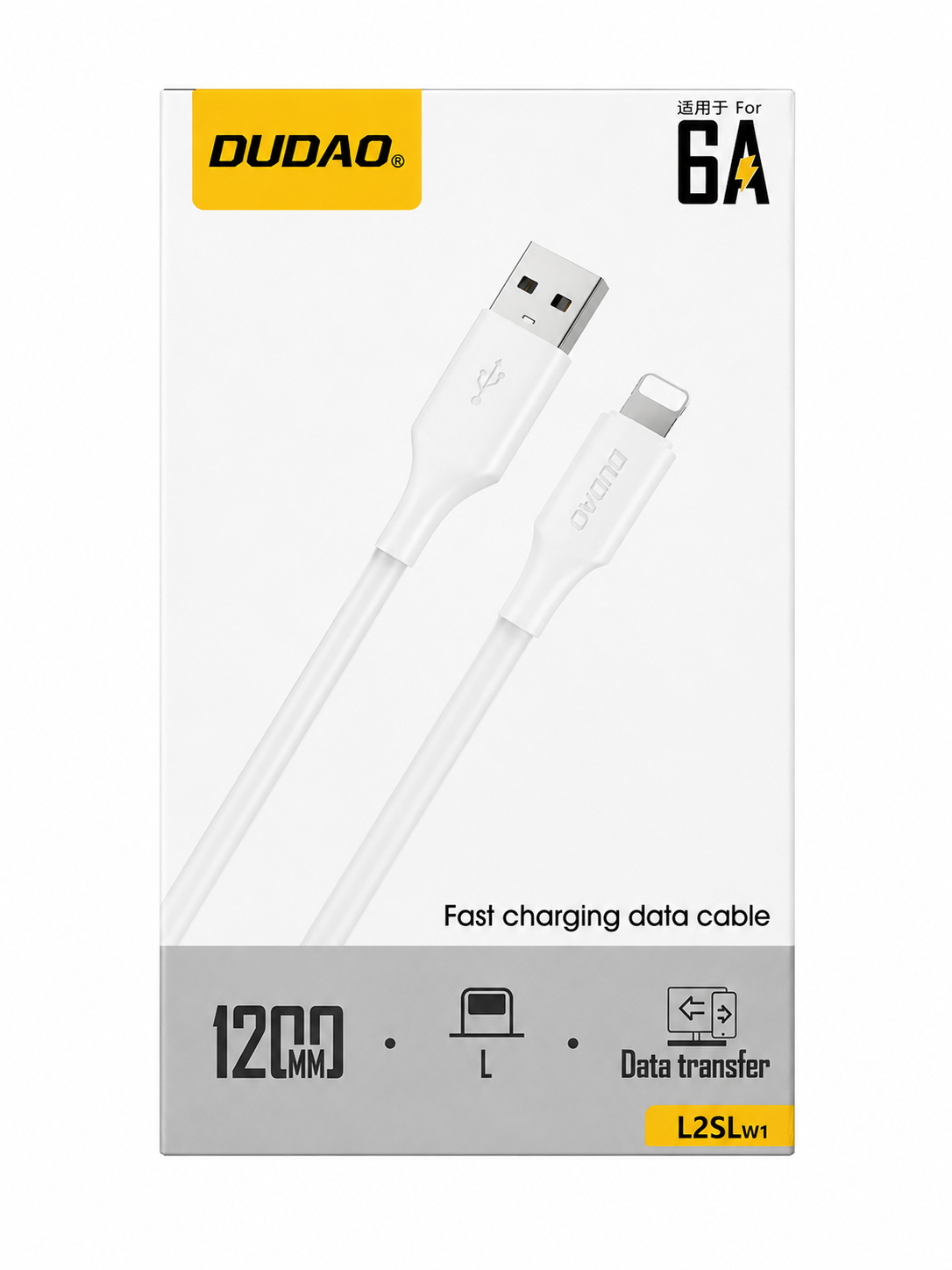 Câble de charge rapide DUDAO 6A – USB vers Lightning